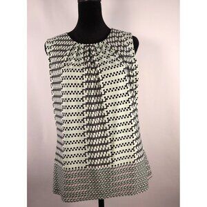 Calvin Klein Women's Sleeveless Top Size Medium Geometric Pattern‎
